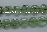 CPR212 15.5 inches 12mm flat round natural prehnite beads wholesale