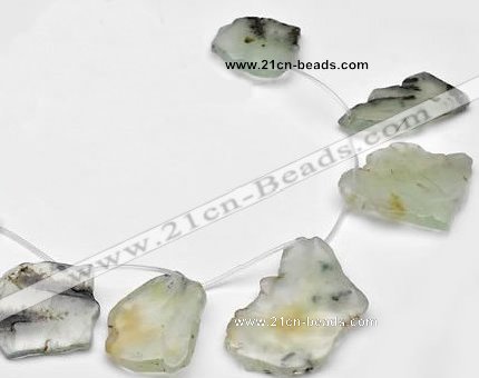 CPR22 Freeform A- grade natural Prehnite gemstone beads wholesal