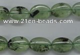 CPR221 15.5 inches 10*14mm oval natural prehnite beads wholesale