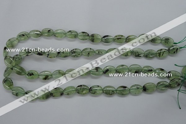 CPR221 15.5 inches 10*14mm oval natural prehnite beads wholesale