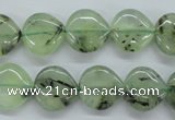 CPR230 15.5 inches 14*14mm heart natural prehnite beads wholesale