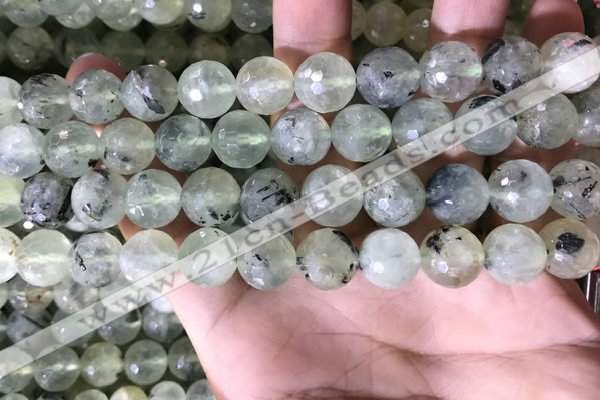 CPR360 15.5 inches 12mm faceted round prehnite beads wholesale