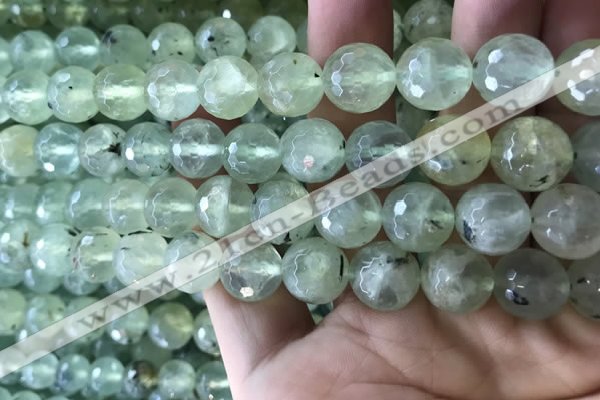 CPR364 15.5 inches 12mm faceted round prehnite gemstone beads