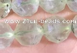 CPR378 15.5 inches 10mm faceted nuggets prehnite gemstone beads