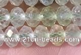 CPR380 15.5 inches 4*6mm faceted rondelle prehnite gemstone beads