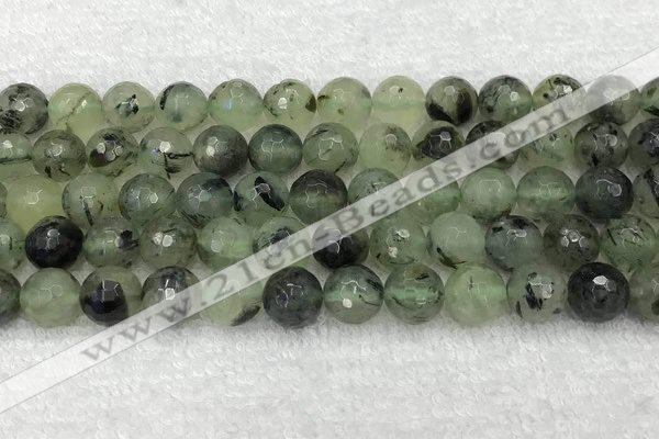 CPR407 15.5 inches 10mm faceted round prehnite beads wholesale