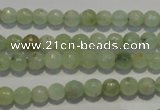 CPR51 15.5 inches 6mm faceted round natural prehnite beads