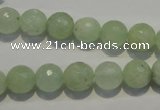 CPR53 15.5 inches 10mm faceted round natural prehnite beads