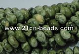 CPS01 15.5 inches 5*8mm rondelle green peacock stone beads wholesale