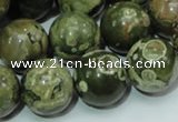 CPS08 15.5 inches 18mm round green peacock stone beads wholesale