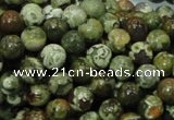 CPS111 15.5 inches 10mm round green peacock stone beads wholesale