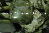 CPS22 15.5 inches 20*20mm rhombic green peacock stone beads wholesale