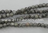 CPT101 15.5 inches 4mm round grey picture jasper beads