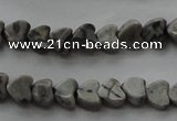 CPT184 15.5 inches 4*4mm heart grey picture jasper beads wholesale