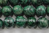 CPT207 15.5 inches 12mm round green picture jasper beads