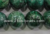 CPT211 15.5 inches 20mm round green picture jasper beads