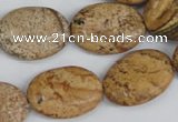 CPT252 15.5 inches 15*20mm oval picture jasper beads wholesale