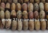 CPT271 15.5 inches 6*10mm rondelle picture jasper beads wholesale