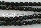 CPT401 15.5 inches 6mm faceted round green picture jasper beads