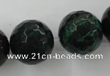 CPT408 15.5 inches 20mm faceted round green picture jasper beads