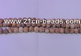 CPT521 15.5 inches 6mm round matte picture jasper beads