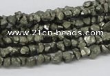 CPY01 16 inches 6mm nugget pyrite gemstone chip beads wholesale