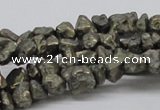 CPY02 16 inches 10mm nugget pyrite gemstone chip beads wholesale