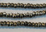 CPY100 15.5 inches 3*4mm rondelle pyrite gemstone beads wholesale