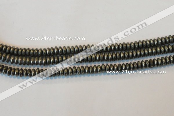 CPY101 15.5 inches 3*6mm rondelle pyrite gemstone beads wholesale