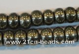 CPY102 15.5 inches 8*12mm rondelle pyrite gemstone beads wholesale