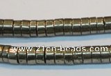 CPY116 15.5 inches 4*8mm heishi pyrite gemstone beads wholesale