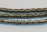 CPY120 15.5 inches 4*6mm tube pyrite gemstone beads wholesale