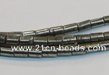 CPY125 15.5 inches 4*6mm tube pyrite gemstone beads wholesale