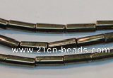 CPY126 15.5 inches 4*13mm tube pyrite gemstone beads wholesale