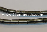CPY127 15.5 inches 5*8mm tube pyrite gemstone beads wholesale