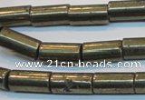 CPY129 15.5 inches 8*16mm tube pyrite gemstone beads wholesale