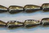 CPY134 15.5 inches 10*18mm teardrop pyrite gemstone beads wholesale