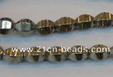 CPY142 15.5 inches 8*10mm rice pyrite gemstone beads wholesale