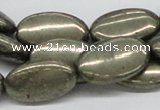 CPY15 16 inches 15*25mm oval pyrite gemstone beads wholesale