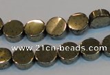 CPY152 15.5 inches 10mm coin pyrite gemstone beads wholesale