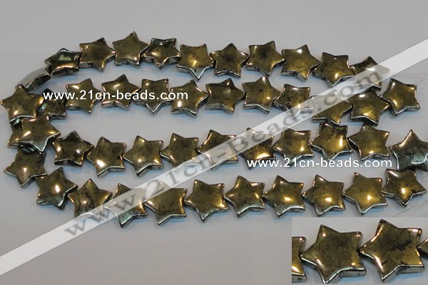 CPY158 15.5 inches 20mm star pyrite gemstone beads wholesale