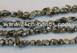 CPY168 15.5 inches 4*5mm nuggets pyrite gemstone beads wholesale