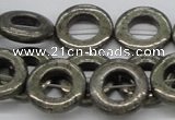 CPY19 16 inches 20mm donut pyrite gemstone beads wholesale