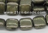 CPY21 16 inches 10*10mm square pyrite gemstone beads wholesale