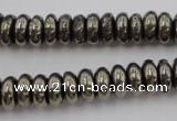 CPY211 15.5 inches 4*10mm rondelle pyrite gemstone beads wholesale