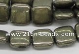 CPY22 16 inches 12*12mm square pyrite gemstone beads wholesale