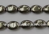 CPY232 15.5 inches 10*14mm oval pyrite gemstone beads wholesale