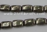 CPY240 15.5 inches 8*12mm rectangle pyrite gemstone beads wholesale