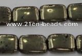 CPY243 15.5 inches 13*18mm rectangle pyrite gemstone beads wholesale