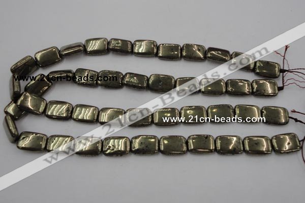 CPY243 15.5 inches 13*18mm rectangle pyrite gemstone beads wholesale